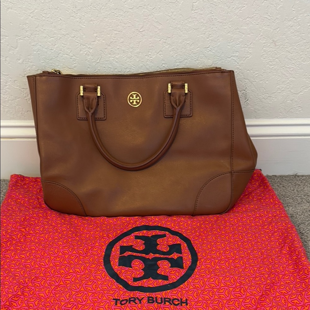 Tory Burch Robinson double zip tote